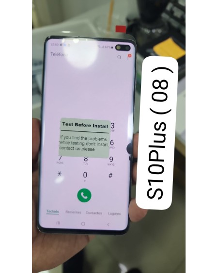 DISPLAY DE S10 PLUS CON DETALLE