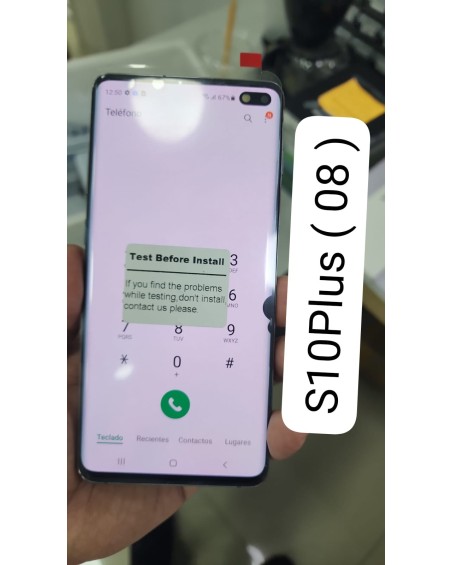 DISPLAY DE S10 PLUS CON DETALLE ORIGINAL CON MARCO