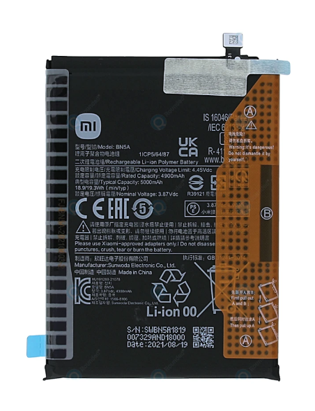 BATERIA PARA XIAOMI BN5A / REDMI 10 5G / REDMI 10 2022 / POCO M3 PRO 4G/5G