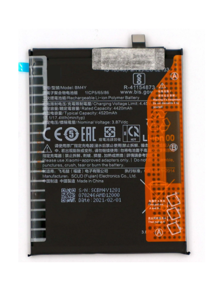 BATERIA PARA XIAOMI BM4Y / POCO F3 / K40 PRO