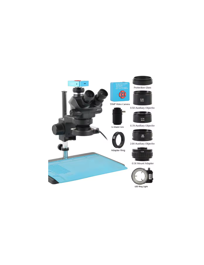 MICROSCOPIO TRINOCULAR 4K 2K 55 MP