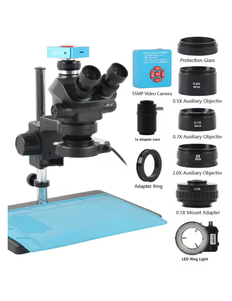 MICROSCOPIO TRINOCULAR 4K 2K 55 MP