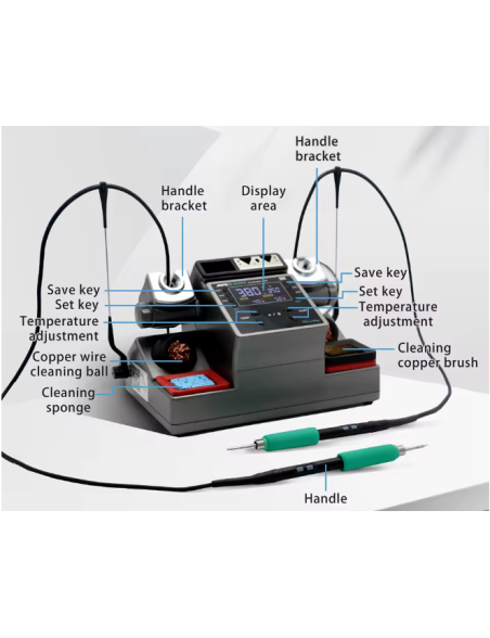 ESTACION DE SOLDADURA AIFEN A902 MANERAL C115 Y C210 CON 3 PUNTAS
