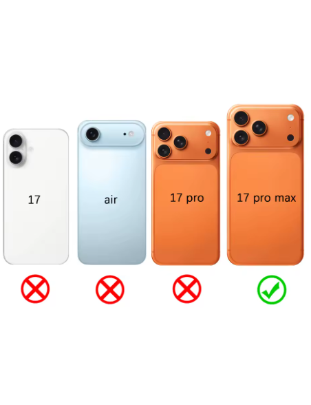 TAPA TRASERA IPHONE 17 PRO MAX