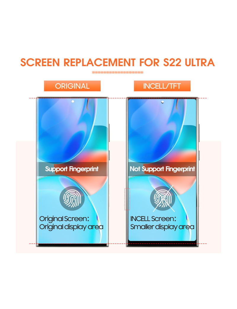 DISPLAY SAMSUNG S22 ULTRA INCELL CON MARCO