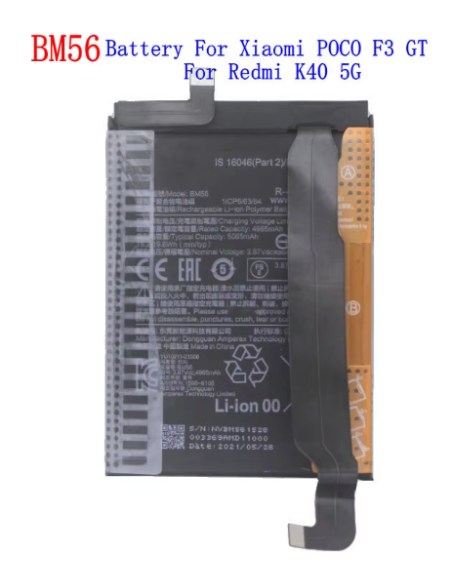 BATERIA BM56 PARA XIAOMI REDMI K40 GAMING / POCO F3 GT