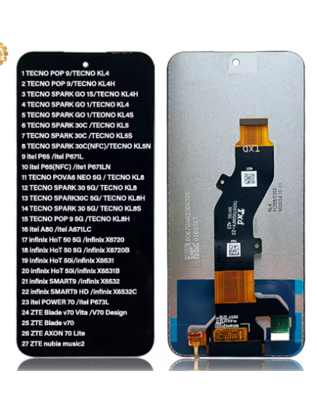 DISPLAY TECNO SPARK 30C / SPARK GO 1 / SPARK 30 5G / INFINIX HOT 50 5G / HOT 50I / SMART 9 / V70 LITE / V70 VITA / V70 / NUBIA M