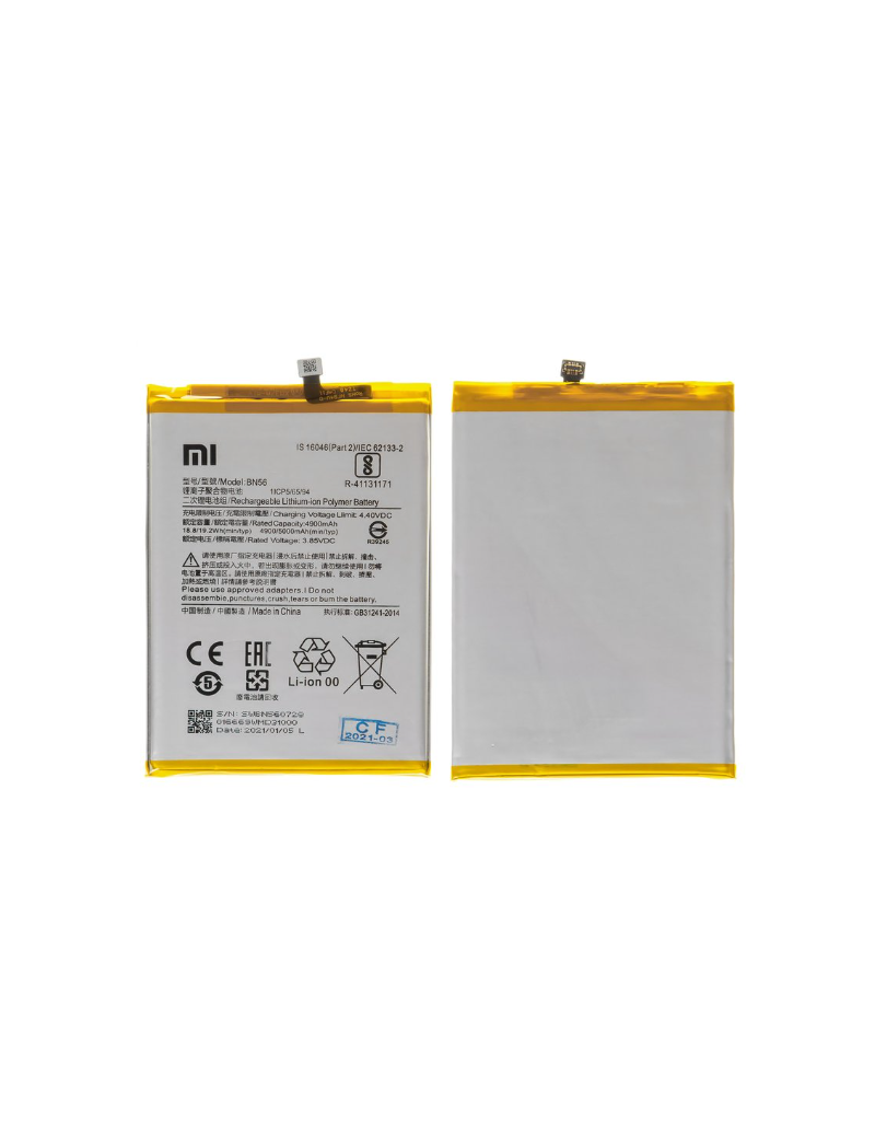 BATERIA PARA XIAOMI BN56 PARA REDMI 9A/ REDMI 9C / POCO C50