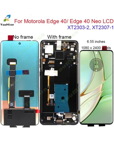 DISPLAY MOTO EDGE 40 NEO ORIGINAL CON MARCO