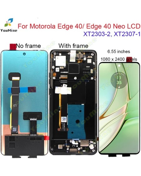 DISPLAY MOTO EDGE 40 NEO ORIGINAL CON MARCO
