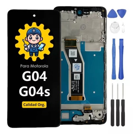 DISPLAY MOTO G04 / MOTO G04S ORIGINAL CON MARCO