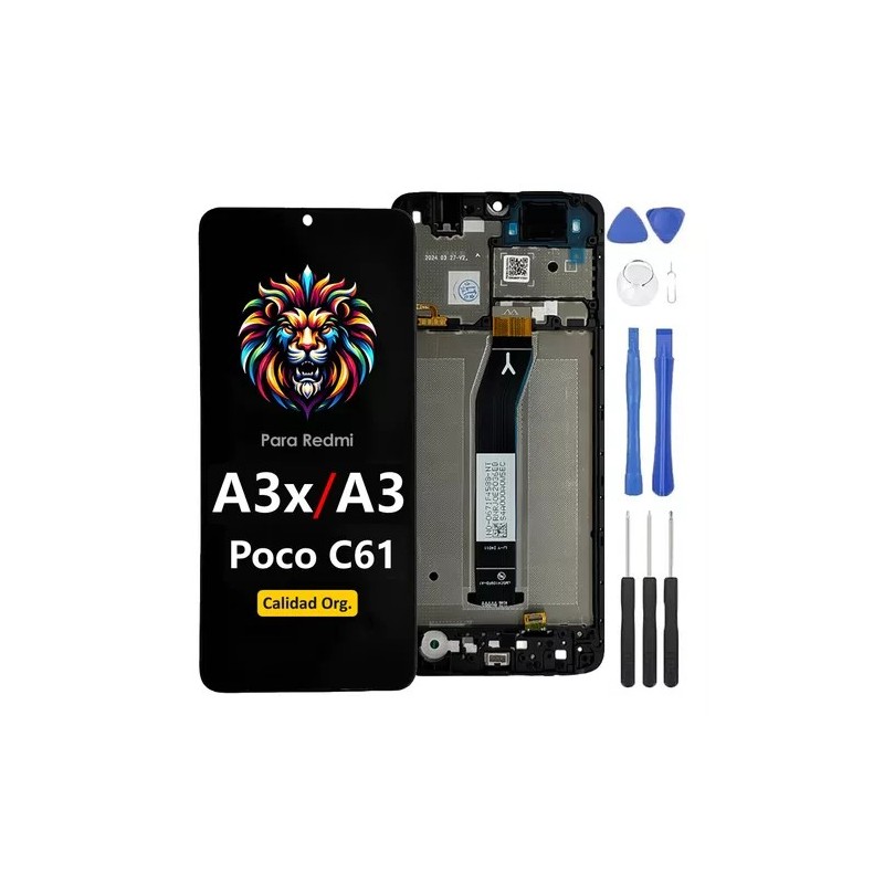 DISPLAY REDMI C61 / REDMI A3 / REDMI A3X ORIGINAL CON MARCO DISPLAY REDMI C61 / REDMI A3 / REDMI A3X ORIGINAL CON MARCO