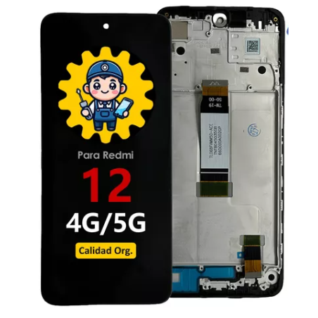 DISPLAY XIAOMI REDMI 12 4G Y 5G ORIGINAL CON MARCO