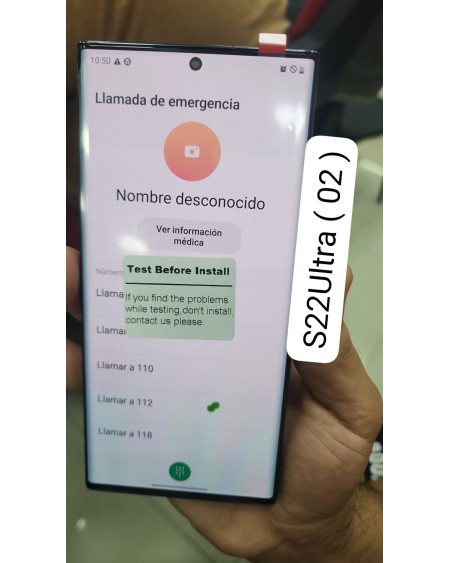 DISPLAY DE S22 ULTRA CON DETALLE